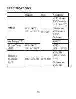 Preview for 15 page of Sper scientific WBGT Manual