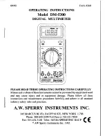 Preview for 1 page of Sperry instrument DM-5300 Operating Instructions Manual