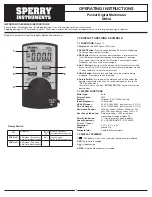 Предварительный просмотр 1 страницы Sperry instruments DM4A Operating Instructions Manual