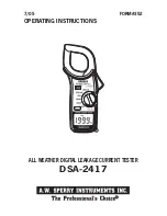 Preview for 1 page of Sperry instruments DSA-2417 Operating Instructions Manual