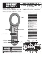 Sperry instruments DSA2009TRMS Operating Instructions Manual preview