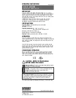 Sperry instruments ET6102 Operating Instructions preview