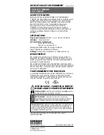 Preview for 2 page of Sperry instruments ET6102 Operating Instructions