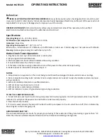 Preview for 1 page of Sperry instruments HGT6520 Operating Instructions