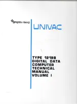 Sperry Rand UNIVAC 1219B Technical Manual preview