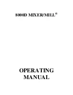 SPEX CertiPrep 8000D MIXER/MILL Operating Manual preview