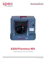 SPEX 8200 Planetary Mill Operating Manual preview