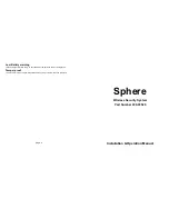 Предварительный просмотр 1 страницы Sphere 400-03520 Installation & Operation Manual