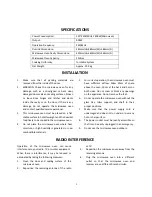 Preview for 4 page of Sphere P90D25EP-H3 Owner'S Manual