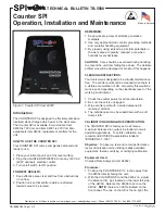 Preview for 1 page of SPI Westek Counter SPI Operation Installation And Maintenance