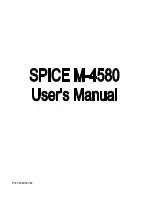 Preview for 1 page of Spice M-4580 User Manual