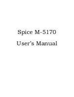 Spice M-5170 User Manual preview