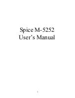 Spice M-5252 User Manual preview