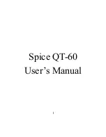 Spice QT-60 User Manual предпросмотр