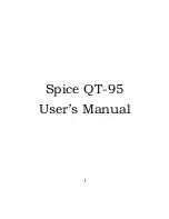 Предварительный просмотр 1 страницы Spice QT-95 User Manual