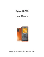 Предварительный просмотр 1 страницы Spice S-705 User Manual