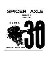 Spicer Axle 30 Service Manual preview