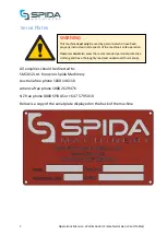 Preview for 2 page of Spida Wall Extruder Operation & Maintenance Manual