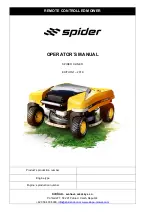 SPIDER X LINER Operator'S Manual предпросмотр