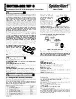 Предварительный просмотр 1 страницы SpiderAlert MCT/IR-252 WP S User Manual