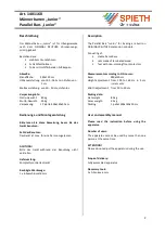 Preview for 2 page of SPIETH Junior Parallel Bars Assembly And User'S Manual