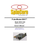 SpinCore Technologies DDS-I-300 Owner'S Manual preview