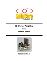 Preview for 1 page of SpinCore Technologies PA15W Owner'S Manual