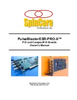 Предварительный просмотр 1 страницы SpinCore Technologies PulseBlasterESR-PRO-II Owner'S Manual