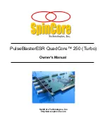 Preview for 1 page of SpinCore Technologies PulseBlasterESR QuadCore 250 Turbo Owner'S Manual