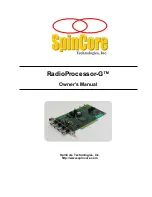 Preview for 1 page of SpinCore Technologies RadioProcessor-G Owner'S Manual