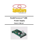 Preview for 1 page of SpinCore Technologies RadioProcessor USB Power Supply Owner'S Manual