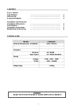 Preview for 3 page of spinflo Country Leisure HB9000EL User And Installation Instructions Manual