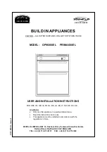 Preview for 1 page of spinflo COUNTRY LEISURE PRIMA 600EL User And Installation Instructions Manual