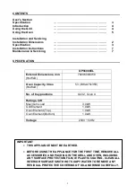 Preview for 3 page of spinflo COUNTRY LEISURE PRIMA 600EL User And Installation Instructions Manual