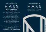 Preview for 1 page of SPINNAKER LIMITED EDITION HASS Instruction Manual