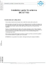 Spinner BN A77150 Installation Manual preview