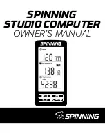 Preview for 1 page of Spinning 800.847.SPIN Owner'S Manual