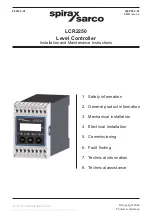 Preview for 1 page of Spirax Sarco LCR2250 Installation And Maintenance Instructions Manual