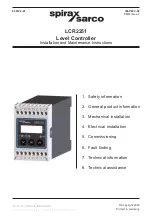 Preview for 1 page of Spirax Sarco LCR2251 Installation And Maintenance Instructions Manual