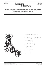 Preview for 1 page of Spirax Sarco SafeBloc DBB3 Installation And Maintenance Instructions Manual