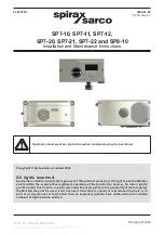 Preview for 1 page of Spirax Sarco SP7-10 Installation And Maintenance Instructions