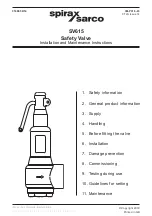 Spirax Sarco SV615 Installation And Maintenance Instructions Manual предпросмотр