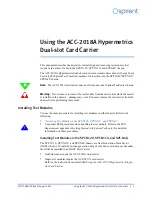 Preview for 1 page of Spirent ACC-2018A Installing And Removing
