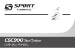 Preview for 1 page of Spirit Commercial CSC900 Owner'S Manual