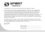 Preview for 4 page of Spirit Commercial CSC900 Owner'S Manual