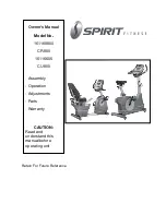 Spirit 16116605 CU800 Owner'S Manual preview