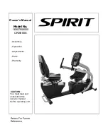 Spirit 16807958000 Owner'S Manual preview