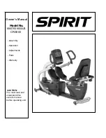 Preview for 1 page of Spirit CRS800 Owner'S Manual