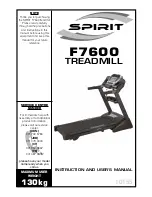 Preview for 1 page of Spirit F7600 Instruction And User'S Manual