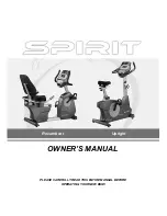 Spirit Recumbent Owner'S Manual preview
